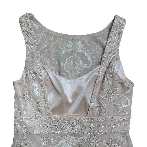 Sue Wong Nocturne Champagne Blush Embroidered Cocktail Dress Women’s US 4 - Picture 6 of 8